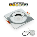VBD-MTR-12C Recessed LED Light Fixture, 2.5 inch Square Chrome - ledlightsandparts