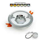VBD-MTR-13C Recessed LED Light Fixture, 2.5 inch Round Chrome - ledlightsandparts