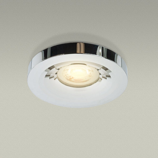 13C MR16 Light Fixture (Chrome), 2.5 inch Round Concave style Recessed lighting Pinhole Trim - ledlightsandparts