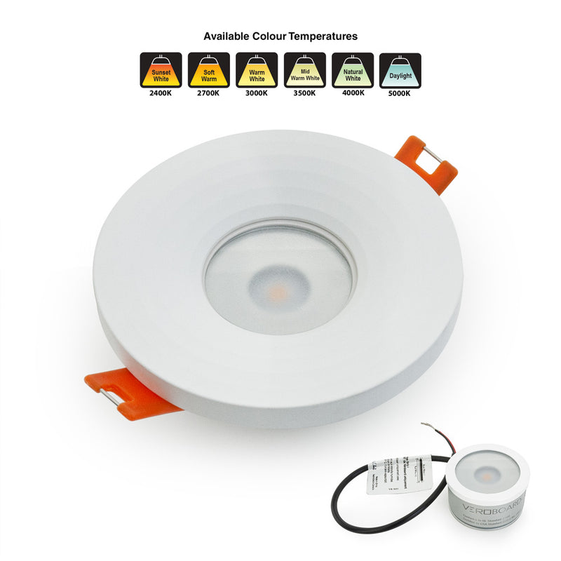 VBD-MTR-13W Recessed LED Light Fixture, 2.5 inch Round White
