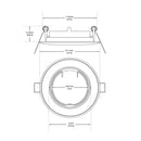 T-68 MR16 Light Fixture (Chrome), 3 inch Round Recessed light Adjustable Gimbal Trim - ledlightsandparts