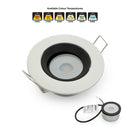 VBD-MTR-67T Recessed LED Light Fixture, 3 inch Round White - ledlightsandparts