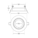 T-66 MR16 Light Fixture (White), 3 inch Recessed Adjustable Gimbal Trim - ledlightsandparts
