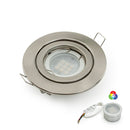 VBD-MTR-65T Recessed LED Light Fixture, 3 inch Round Nickel Chrome