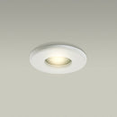 T-63 MR16 Light Fixture (White), 2.5 inch Round Pinhole Trim with Frosted Glass Diffuser - ledlightsandparts