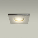 T-62 MR16 Light Fixture (Nickel Chrome), 3 inch Square Pinhole Trim with Frosted Glass Diffuser - ledlightsandparts