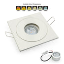 VBD-MTR-59T Recessed LED Light Fixture, 3.5 inch Square White