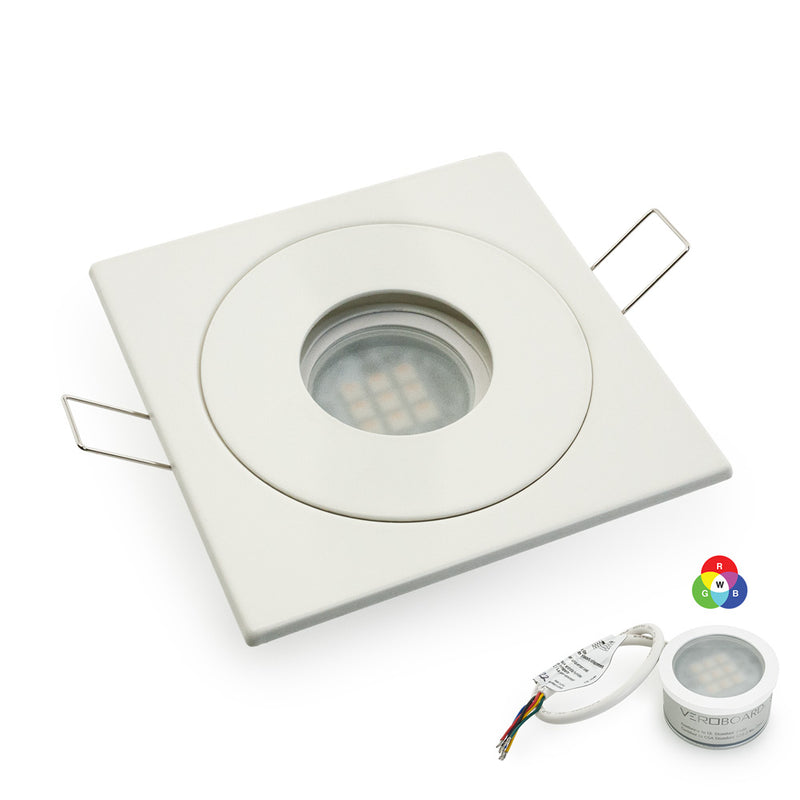 VBD-MTR-59T Recessed LED Light Fixture, 3.5 inch Square White