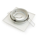 T-59 MR16 Light Fixture (White), 3.5 inch Square Flat Modern Recessed lighVBD-MTR-59T Recessed LED Light Fixture, 3.5 inch Square Whiteting Pinhole Trim - ledlightsandparts