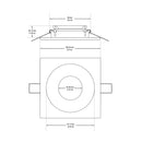 VBD-MTR-59T Recessed LED Light Fixture, 3.5 inch Square White