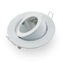 T-55 MR16 Light Fixture (White), 3.5 inch Round Recessed Adjustable Eyeball Trim - ledlightsandparts