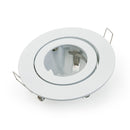 T-55 MR16 Light Fixture (White), 3.5 inch Round Recessed Adjustable Eyeball Trim - ledlightsandparts