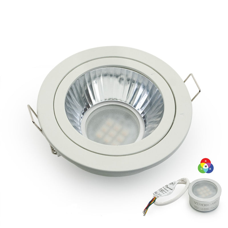 VBD-MTR-54T Recessed LED Light Fixture, 3.5 inch Round White - ledlightsandparts