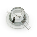 T-53 MR16 Light Fixture (White), 3.5 inch Round Recessed light Open Reflector Trim - ledlightsandparts