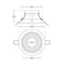 T-53 MR16 Light Fixture (White), 3.5 inch Round Recessed light Open Reflector Trim - ledlightsandparts