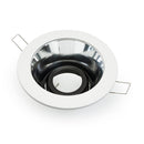 T-52 MR16 Light Fixture (White), 4 inch Recessed Downlight Adjustable Reflector Trim - ledlightsandparts
