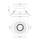 T-52 MR16 Light Fixture (White), 4 inch Recessed Downlight Adjustable Reflector Trim - ledlightsandparts