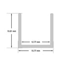 Type 39B 5/8 Inch Aluminum U Channel - ledlightsandparts