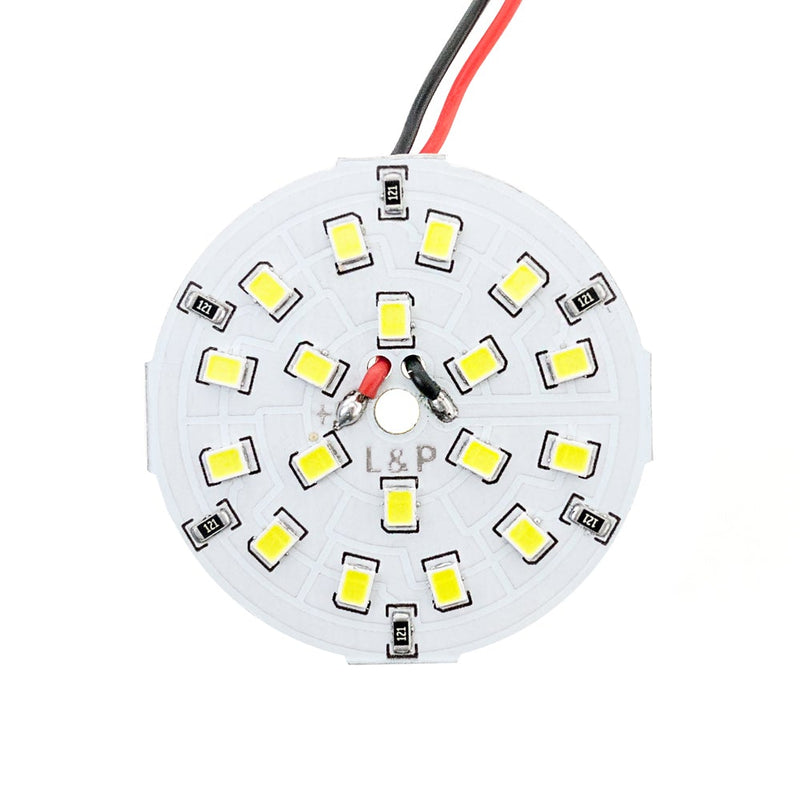 12V Flat Round PCB 18 SMD 3528 LED 2W 5000-6000K(Cool White)