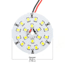 12V Flat Round PCB 18 SMD 3528 LED 2W Cool White - ledlightsandparts