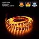 5M(16.4ft) Indoor LED Strip 3528, 12V 1.5(w/ft) 126-144(Lm/ft) 60(LEDs/m) CCT(2K, 2.4K, 8K ) - ledlightsandparts