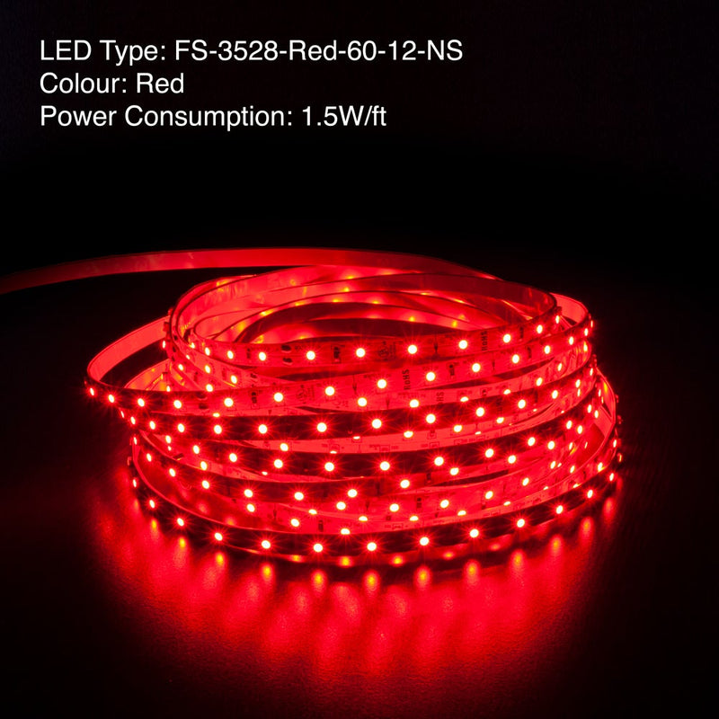 10M(32.8ft) Indoor LED Strip 3528, 12V 1.5(w/ft) 60(LEDs/m) CCT(Red, Yellow, Blue) - ledlightsandparts
