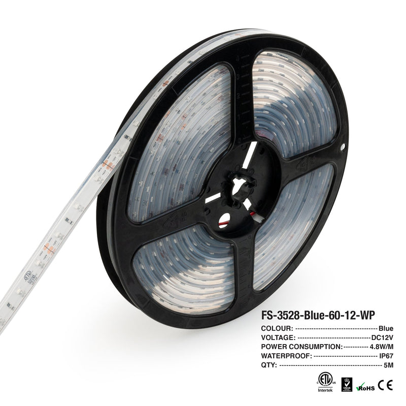 Canada, British Columbia, North America. 5M(16.4ft) Waterproof LED Strip 3528, 12V 1.5(w/ft) CCT(Blue, Green Red)