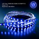 5M(16.4ft) UV LED Strip 60 LED/m, 12V 4.5(w/ft) 395–400nm Ultra Violet(UV), lightsandparts