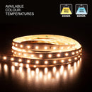 5M(16.4ft) Indoor LED Strip 2835, 12V 2(w/ft) 220-250(Lm/ft) 60(LEDs/m) CCT(3K, 6K) - ledlightsandparts