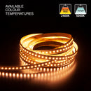 5M(16.4ft) Indoor LED Strip 2835, 24V 4.5(w/ft) 400-420(Lm/ft) 120(LEDs/m) CCT(2.4K, 5K) - ledlightsandparts