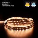 5M(16.4ft) Indoor LED Strip 2835, 24V 9(w/ft) 720-750(Lm/ft) 120(LEDs/m) CCT(2.7K, 6K) - ledlightsandparts