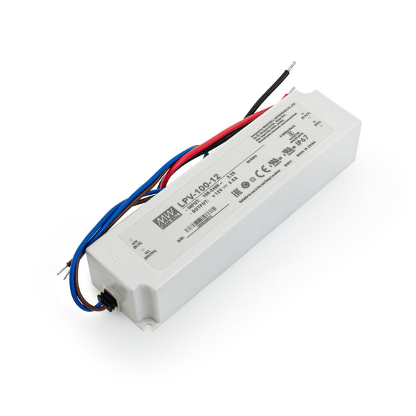 Mean Well LPV-100-12 Non-Dimmable LED Driver, 12V 8.5A 100W - ledlightsandparts