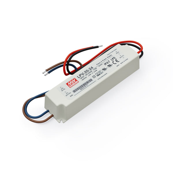 Mean Well LPV-20-24 Non-Dimmable LED Driver, 24V 0.83A 20W - ledlightsandparts