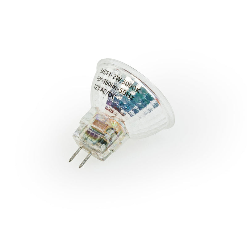 MR11 LED Bulb, 12V 2W 3000K(Warm White) - ledlightsandparts