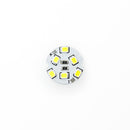 12V Flat Round PCB 6 SMD 3528 LED Cool White (6000K) - ledlightsandparts