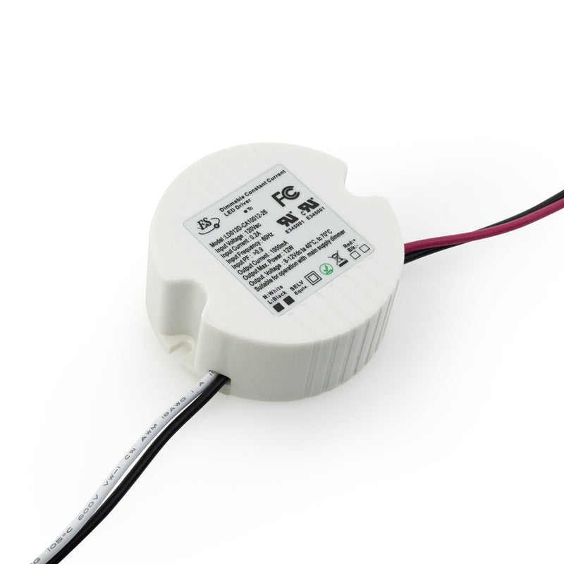 ES LD012D-CA10012-26 Constant Current LED Driver, 1000mA 8-12V 12W - ledlightsandparts