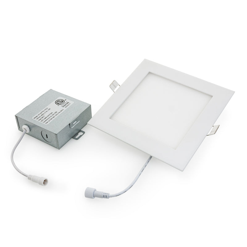 6 inch Square LED Panel Light LP-ULFTD-17512, 120V 12W 4000K(Natural W