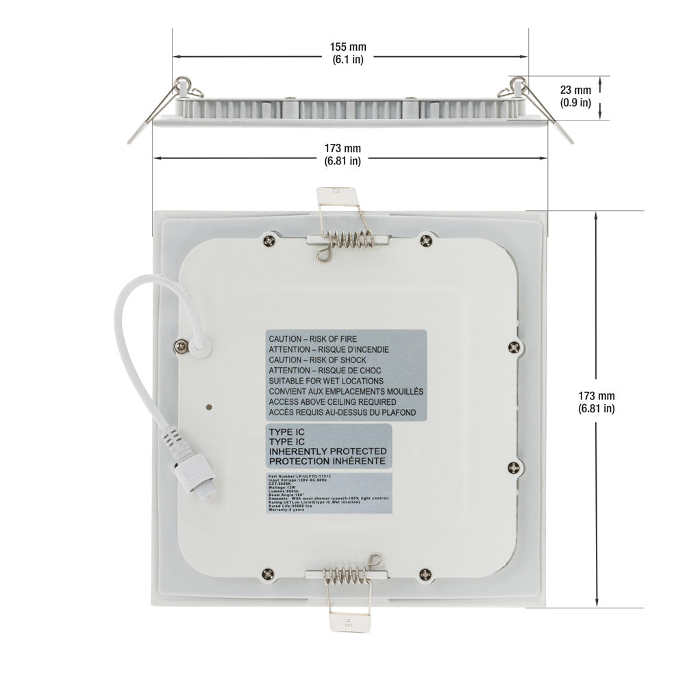 6 inch Square LED Panel Light