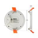 4 inch LED Round Panel Downlight PDR4V12W6, 12V 6W 3000K(Warm White), lightsandparts