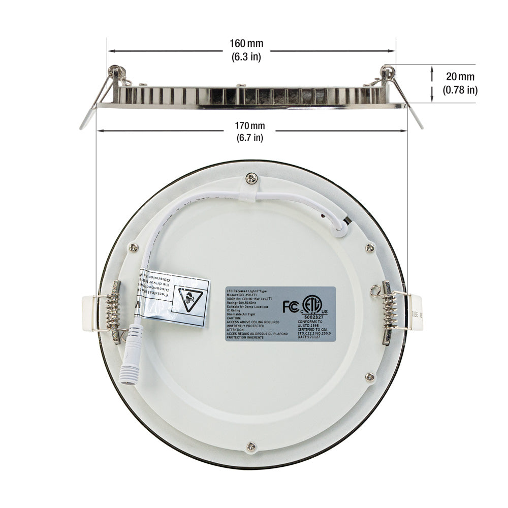 6 Panel Led 6 inch Round LED Panel Light