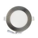 4 inch flat Dimmable LED Panel Light, 120V 9W 3000K Brushed Nickel,  lights and parts