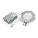 4 inch flat Dimmable LED Panel Light, 120V 9W 3000K Brushed Nickel,  lights and parts