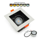 VBD-MTR-75T Recessed LED Light Fixture, 3.5 inch Single Head Square White - ledlightsandparts