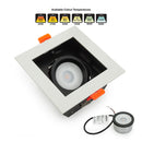 VBD-MTR-75T Recessed LED Light Fixture, 3.5 inch Single Head Square White - ledlightsandparts