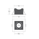VBD-MTR-75T Recessed LED Light Fixture, 3.5 inch Single Head Square White - ledlightsandparts