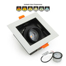 VBD-MTR-76T Recessed LED Light Fixture, 3.5 Single Head Square White - ledlightsandparts