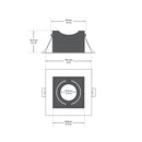 VBD-MTR-76T Recessed LED Light Fixture, 3.5 Single Head Square White - ledlightsandparts