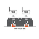 VBD-MTR-73T Recessed LED Light Fixture, 6 inch Double Head Rectangular White- ledlightsandparts