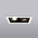 VBD-MTR-74T Recessed LED Light Fixture, 6 inch Double Head Rectangular White - ledlightsandparts