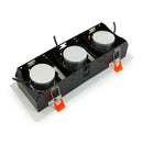 VBD-MTR-77T Recessed LED Light Fixture, 9 inch Triple Head Rectangular White- ledlightsandparts